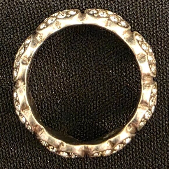 Vintage Sterling Silver Hearts 925 Band Ring Size 7 love - Picture 3 of 8